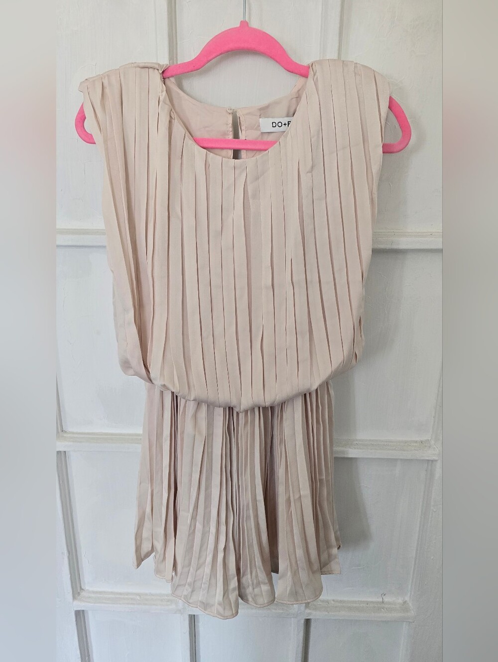 Pleated Blush Sleeveless Romper